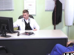Tempting nurse Stassi Sinclaire pounded in doctors office