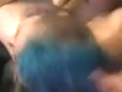 Blue Haired Slut Orion Star Getting Her Face Romped