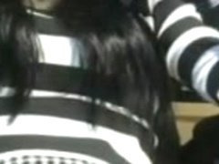 Goth CD wanking with buttplug