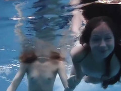 Two Hot Lesbians In The Pool Loving Eachother