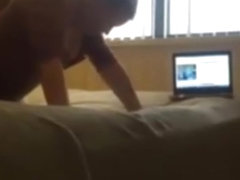 a hot teen moans hard while I put it on