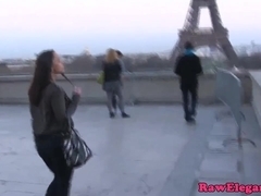 French reality beauty fucked by black tourist