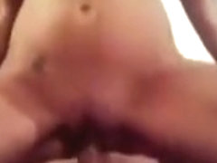 Booby lady with nipple rings...