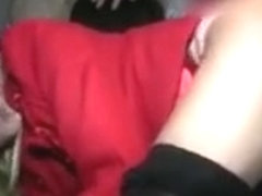 Chick in red coat pussy creampied by nympho driver