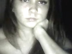 Busty Young Brunette In A Sexy White Tank Top Chats On Webc