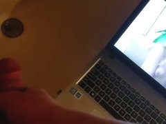 Watching porn and using cum as lube