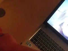 Watching porn and using cum as lube