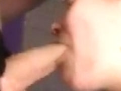 Cute girl gives blowjob to boyfriend