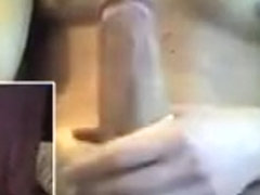 Teaser t from behind makes dude cum