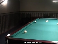 Woman with tiny whoppers fuck at pool