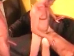 Three muscular gay hunks cum