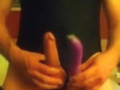 Playing with wife dildo
