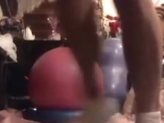 Yoga ball butt