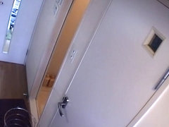 Tall Jap slobbers on a dong in spy cam Japanese sex video