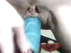 Crazy private milf, threesome, blonde adult clip