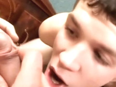 Sucking twink swallows