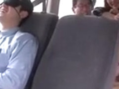 Japanese fantasy babes dominating guys on bus