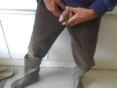 nlboots - cord trousers green boots