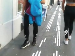 Candid Ass in leggings