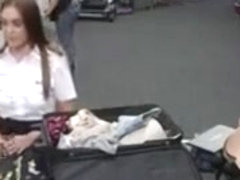 Steward teen Sold her pussy instead of her luggage