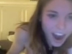 Babe toying on web camera