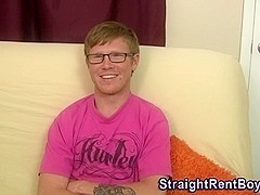 Straighty blows hard cock