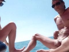 Young boy piss on board