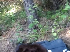 Swedish girl sucks and get fucked in the woods