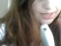 Cute busty teenage gal having an incredible masturbatio