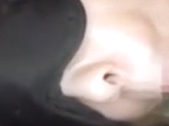 Asian gives him a sexy POV blowjob