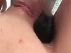 Teen amateur using anal toy to masturbate