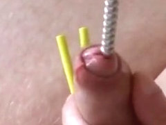 Tied balls, sounding and cumshot