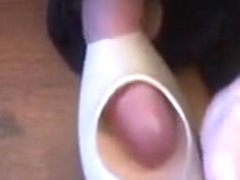 SHOEJOB , SHOEFUCK AND CUMSHOT MY WIFE & STOCKINGS