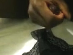 Playing and cumming with panties