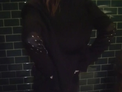 Payton in after getting picked up, a gal had sex in restroom