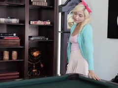 Blonde sitter takes cock