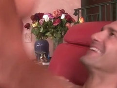 He gets Caroline right where he wants, sucking his dick and riding him