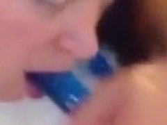 Anal Pleasure While Deepthroating a Dildo