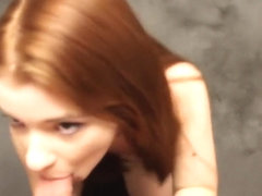 Redheaded Teen Gives Perfect Blowjob