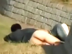 Voyeur captures a girl couple having sex in nature