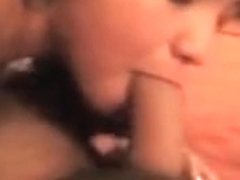 Busty minx enjoying sucking my rod