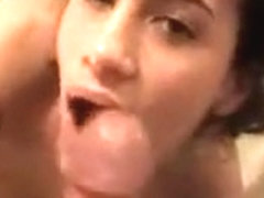Hot latina loves the cum in the mouth