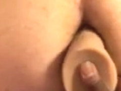 dark bear gapes my unshaved aperture with sex tool