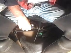 nlboots - smokin' a cigarette wearing waders