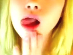 Horny webcam College, Blonde record with Ofeliya model.