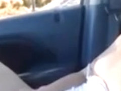 Girlfriend plays in moving car