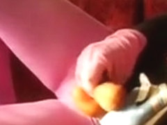 First shoe fuck with nyloned cock.