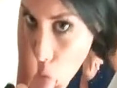 Emo Brunette Teen Deepthroats This Guys