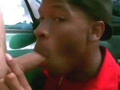 Interracial gay blowjobs in public