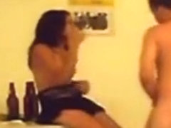 Guy Bangs Two Gals in the Kitchen
